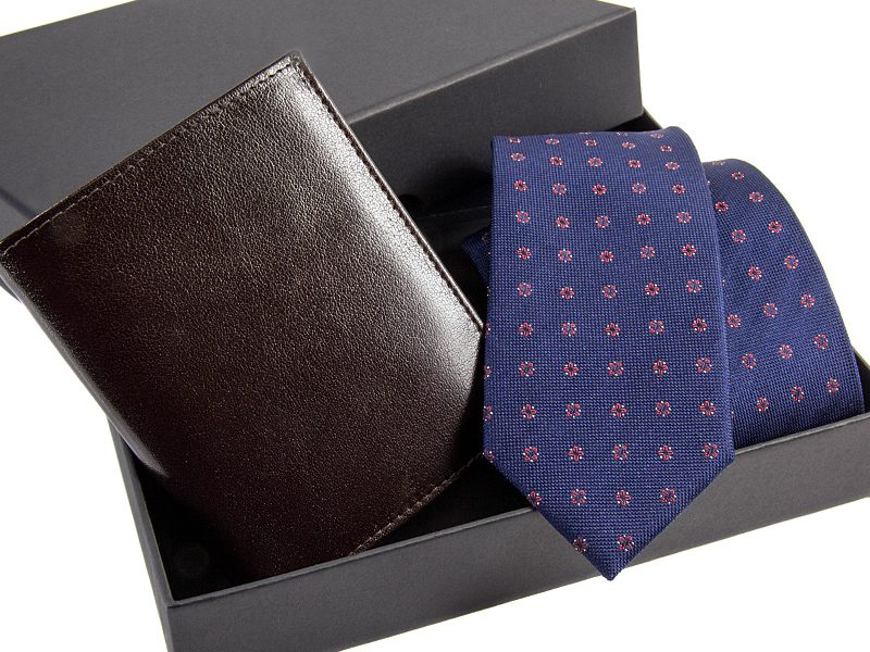 zestaw Krawat 530 + portfel skorzany