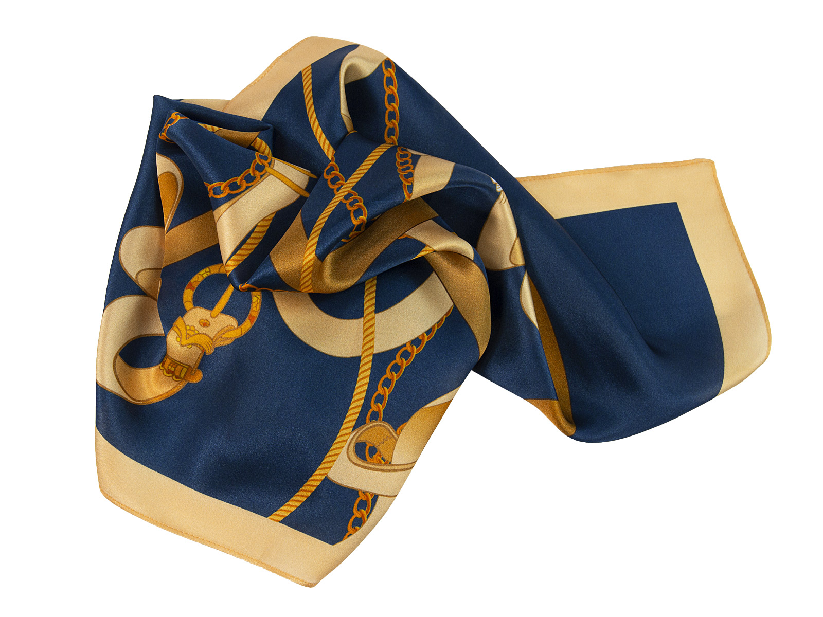 apaszka jedwabna BELTS-NEW-BLUE-SCARF-