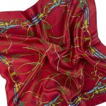 apaszka jedwabna BELTS-RED-SCARF-