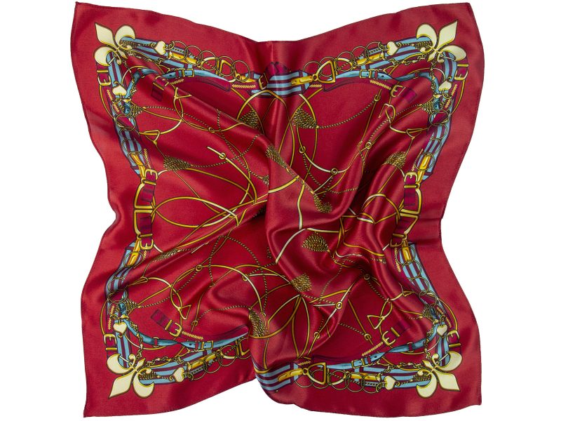 apaszka jedwabna BELTS-RED-SCARF