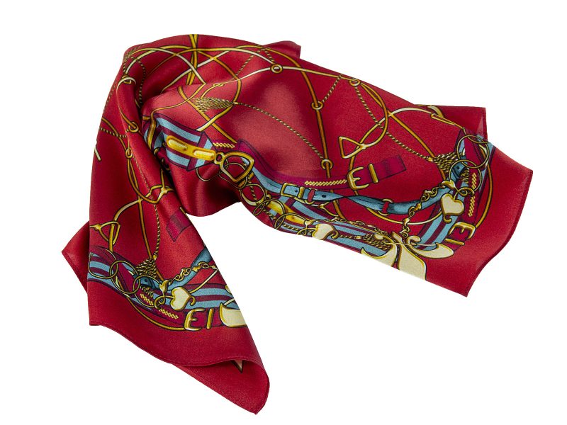 apaszka jedwabna BELTS-RED-SCARF